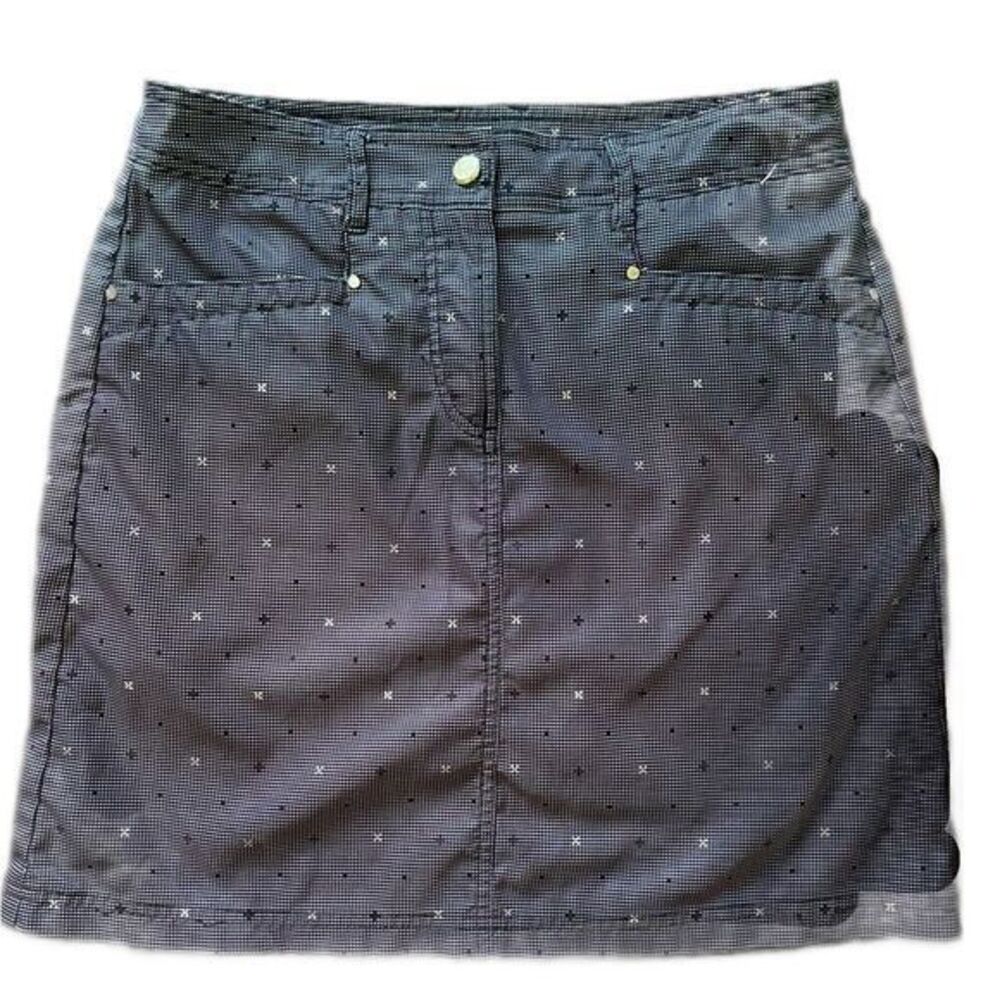Nivo Skort - 4 gray /white design , nylon spandex